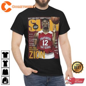 Zion Williamson Duke Basketball Slam Cover Tee Shirt