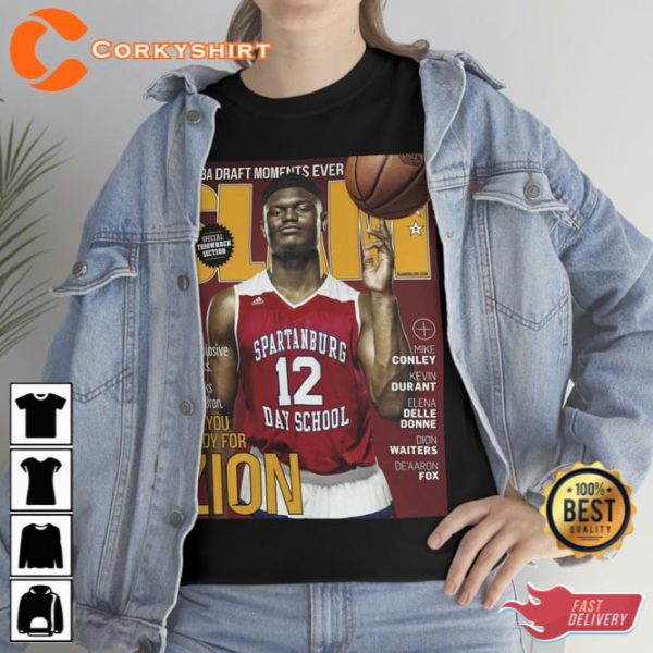 Zion Williamson Duke Basketball Slam Cover Tee Shirt