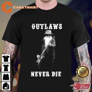 Zz Top Dusty Hill Outlaws Never Die Unisex T-Shirt