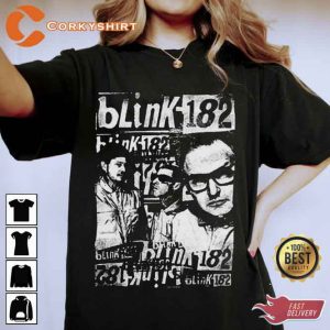Blink 182 World Tour 2023 US Pop Punk Band Shirt