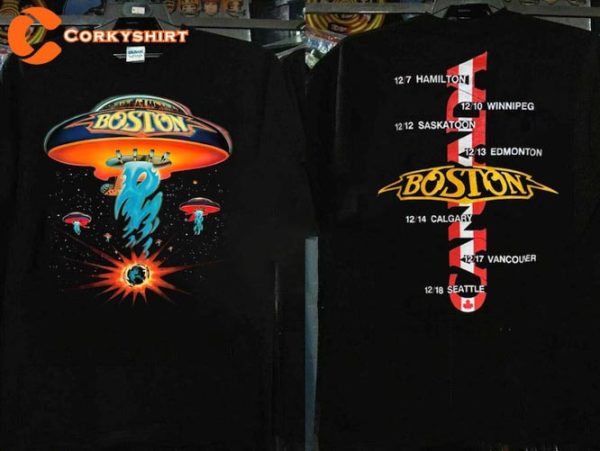 1976 Boston Canadian 76 Rock Band Concert Tee Shirt Anniversary Gift