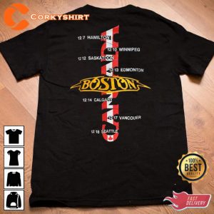 1976 Boston Canadian 76 Rock Band Concert Tee Shirt Anniversary Gift3