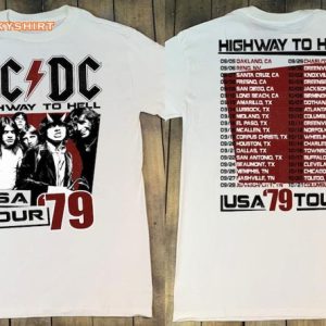 1979 ACDC Highway To Hell USA Tour 70s Rock Concert Shirt Anniversary Gift