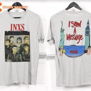 1984 INXS I Send A Message Tour 84 Rock Band Music Concert Tee Shirt