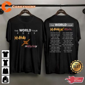 1987 Def Leppard X Motley Crue Hysteria The World Tour Unisex T-Shirt