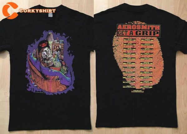 1993 Aerosmith Get A Grip Tour Vtg 90s Aerosmith Rock n Roll Shirt Anniversary Gift
