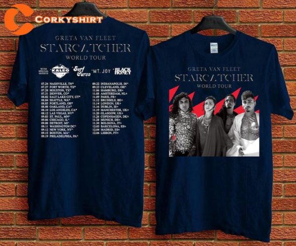 2023 Greta Van Fleet Starcatcher World Tour Music Concert Tee Shirt For Fans
