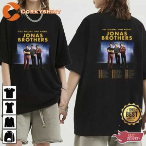 2023 Jonas Brothers Five Albums One Night The Tour Shirt