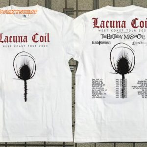 2023 Lacuna Coil West Coast Tour Gothic Metal Band Music Concert Shirt1