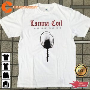 2023 Lacuna Coil West Coast Tour Gothic Metal Band Music Concert Shirt2