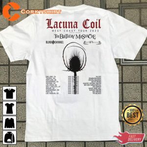 2023 Lacuna Coil West Coast Tour Gothic Metal Band Music Concert Shirt3