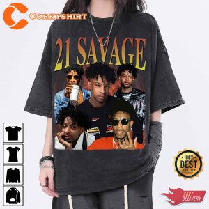 21 Savage Streetwear Hip hop Rap Unisex Shirt For Fans