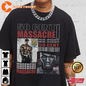 50 Cent The Final Lap Tour 2023 Massacre Album Vintage Graphic T shirt