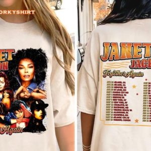 90s Style Janet Jackson Vintage Inspired Together Again Tour 2023 Hip Hop Tshirt3