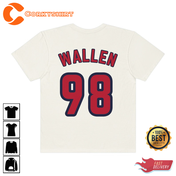 98 Braves Song Morgan Wallen Bull Braves Baseball 2 Sides Shirt in