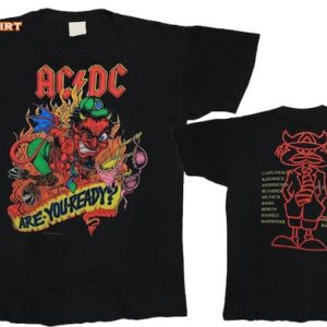 ACDC Are You Ready Rock Band Monsters of Music Tour Concert Shirt