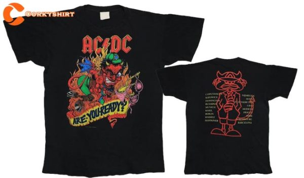 ACDC Are You Ready Rock Band Monsters of Music Tour Concert Shirt