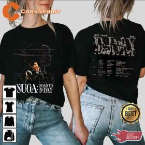 Suga Agust D Road To D-Day 2023 Tour Dates Design T-shirt