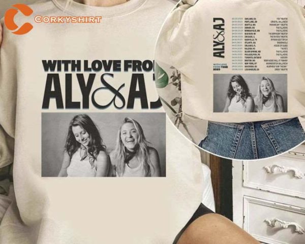 Aly and AJ Band Fan With Love From Tour 2023 Shirt