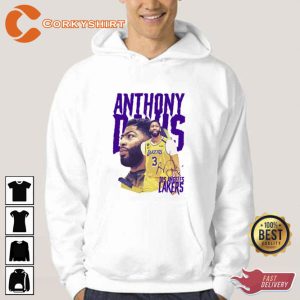 Anthony Davis 3 LA Lakers Team Basketball Player Unisex Hoodie 1