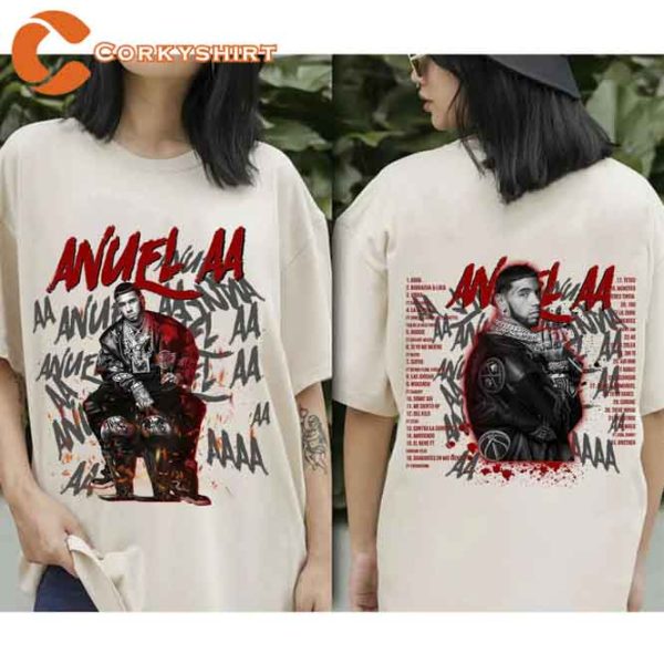 Anuel AA Mas Rica Que Ayer Rapper Hip Hop Streetstyle T-Shirt