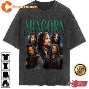 Aragorn Vintage Washed Shirt Actor Homage Graphic Unisex 1