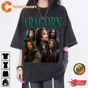 Aragorn Vintage Washed Shirt Actor Homage Graphic Unisex