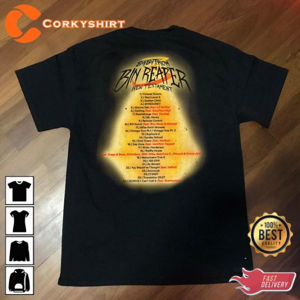 BabyTron Bin Reaper 3 New Testament Album Tracklist Rap Music Shirt