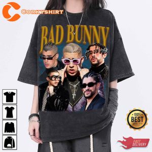 Bad Bunny Benito Antonio Vintage Washed Shirt Hiphop Rapper