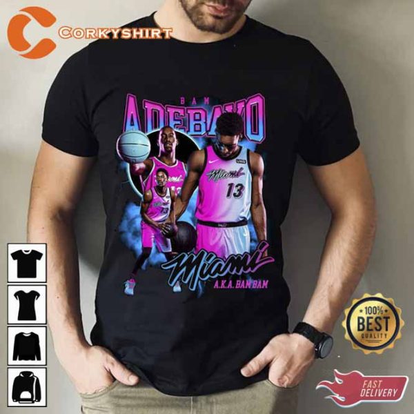 Bam Adebayo 13 Miami Heat Bam Bam Basketball T shirt