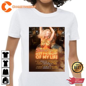 Best Fn Night of My Life Tour EU Bebe Rexha Musical Concert Shirt