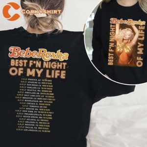 Bebe Rexha Best Fn Night of My Life 2023 Tour Music Concert Shirt