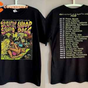 Blazed And Confused Snoop Dogg Slightly Stoopid Tour 2009 Rap Tee Shirt