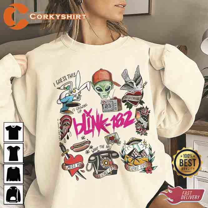 Blink 182 Doodle Art Shirt,1