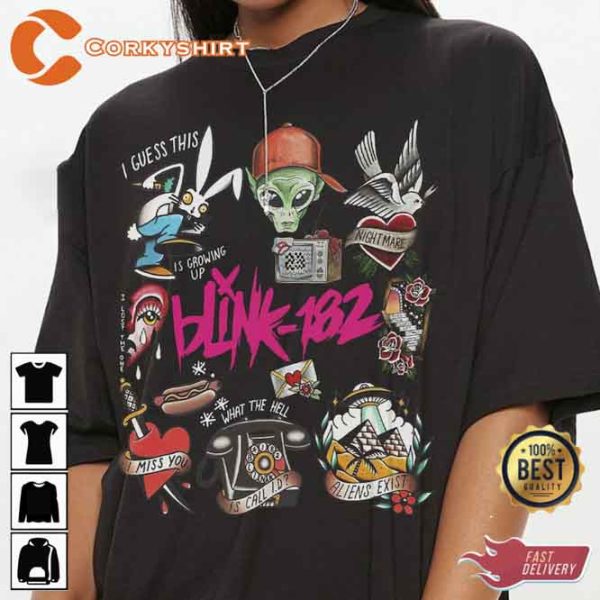 Blink 182 Doodle Art I Guess This Is Growing Up Shirt