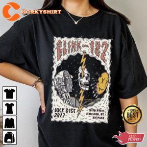 Blink 182 Skull Metal Rock Band Vintage Style Unisex Shirt