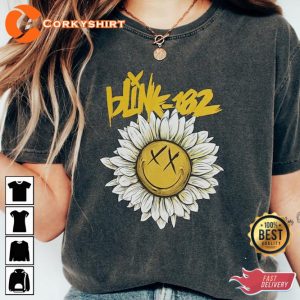Blink 182 Sun Flower Designed Classic Trendy Shirt For Fans