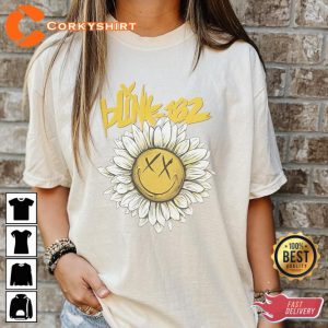 Blink 182 Sun Flower Designed Classic Trendy Shirt For Fans2