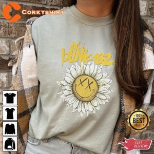 Blink 182 Sun Flower Designed Classic Trendy Shirt For Fans3