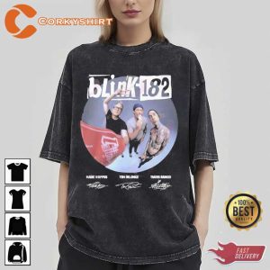 Blink-182 World Tour 2023 Tom DeLonge Mark Hoppus Travis Barker T-Shirt