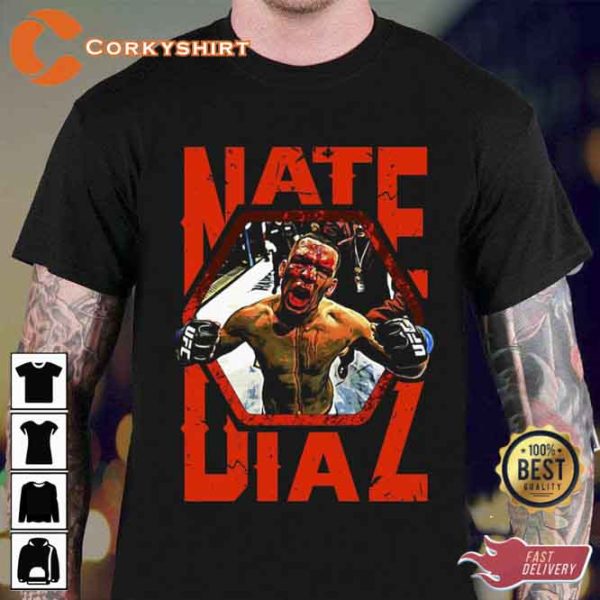 Bloody Art MMA Fighter Nate Diaz Boxing Unisex T-shirt