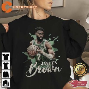 Boston Celtics Jaylen Brown Number 7 Vintage Shirt