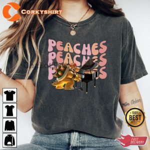 Bowser Peaches Song Princess Peach Piano Mario Hot Topic Shirt