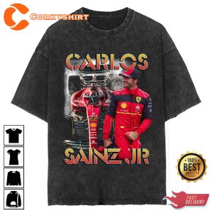 Carlos Sainz Jr Vintage Washed Shirt Formula Racing F1 1