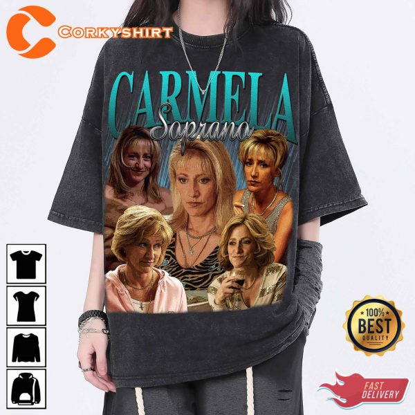 Carmela Soprano Edie Falco The Sopranos HBO Series Actor Unisex T-Shirt Design