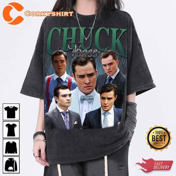 Chuck Bass TV Series Gossip Girl Ed Westwick Movie Actor Unisex Shirt