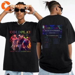 Coldplay World 2023 Europe Tour Music Of The Spheres Designed Shirt