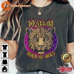 Def Leppard Rock n Roll Rock Of Aces Music Concert T Shirt