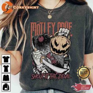 Motley Crue Shout At The Devil Evil Pumpkin Man T-Shirt