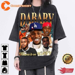 Dababy Blame It On Baby Vintage Washed Shirthiphop Rapper